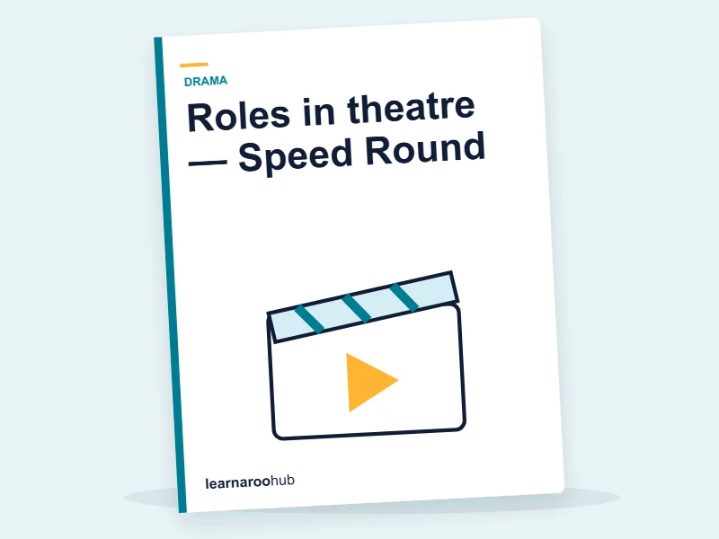 Roles in theatre — Speed Round — quiz cover