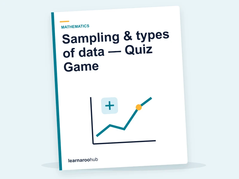 Sampling & types of data — Quiz Game — quiz cover