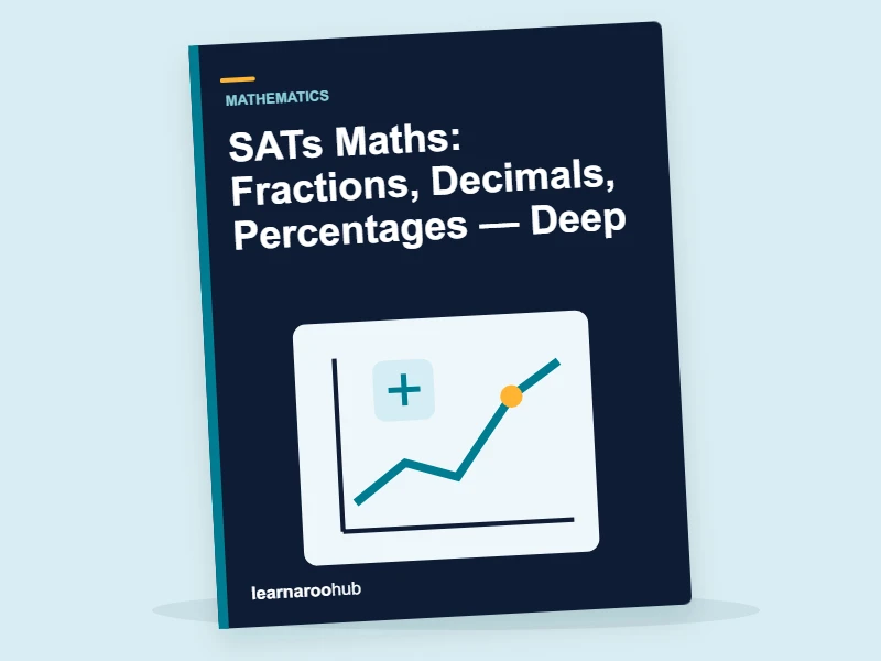 SATs Maths: Fractions, Decimals, Percentages — Deep — activity book cover