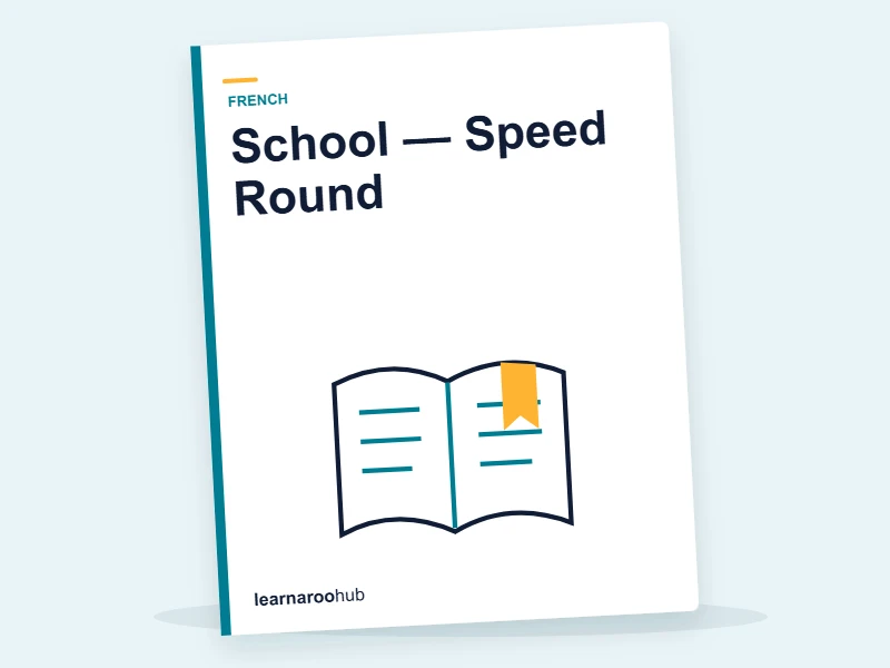 School — Speed Round — quiz cover