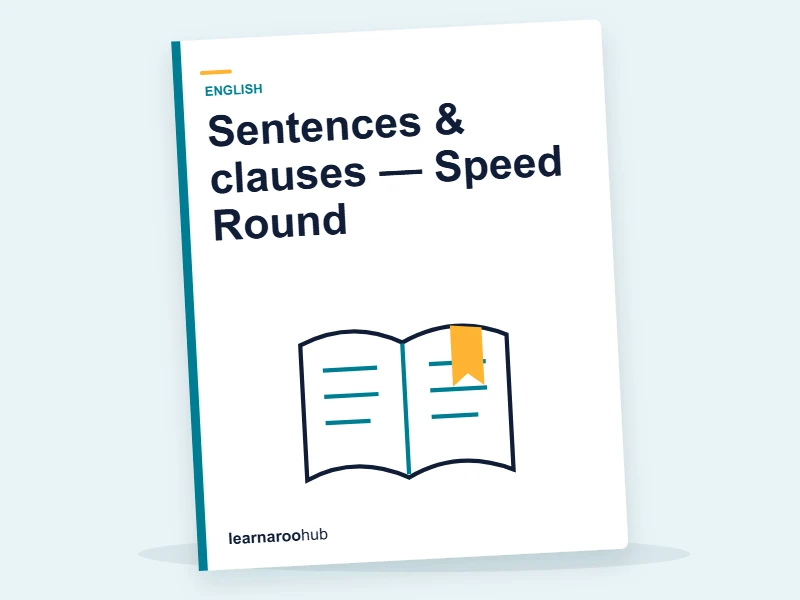 Sentences & clauses — Speed Round — quiz cover