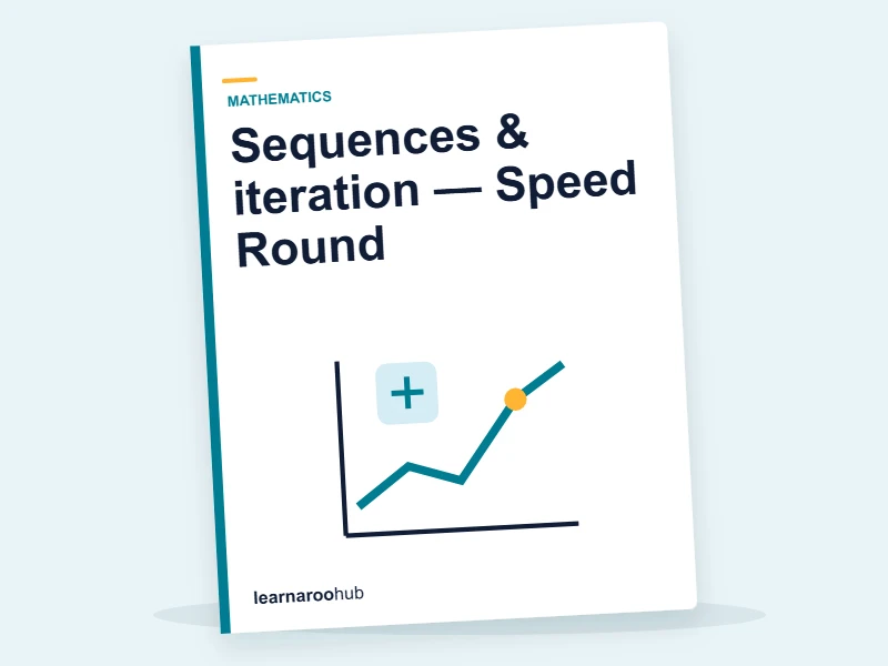 Sequences & iteration — Speed Round — quiz cover
