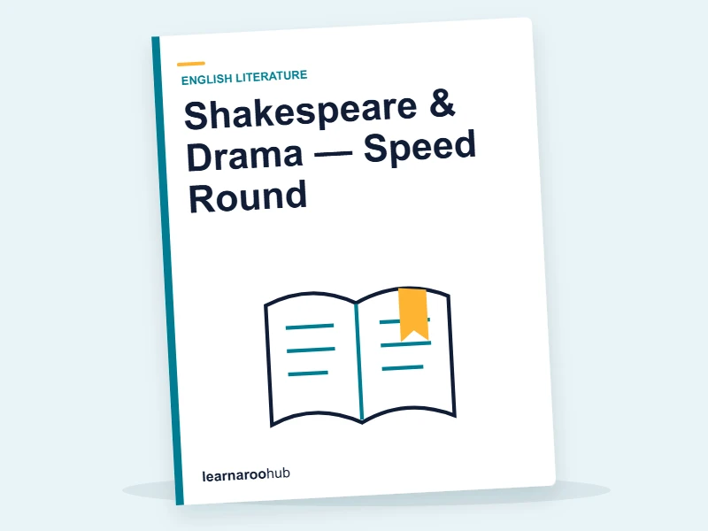 Shakespeare & Drama — Speed Round — quiz cover