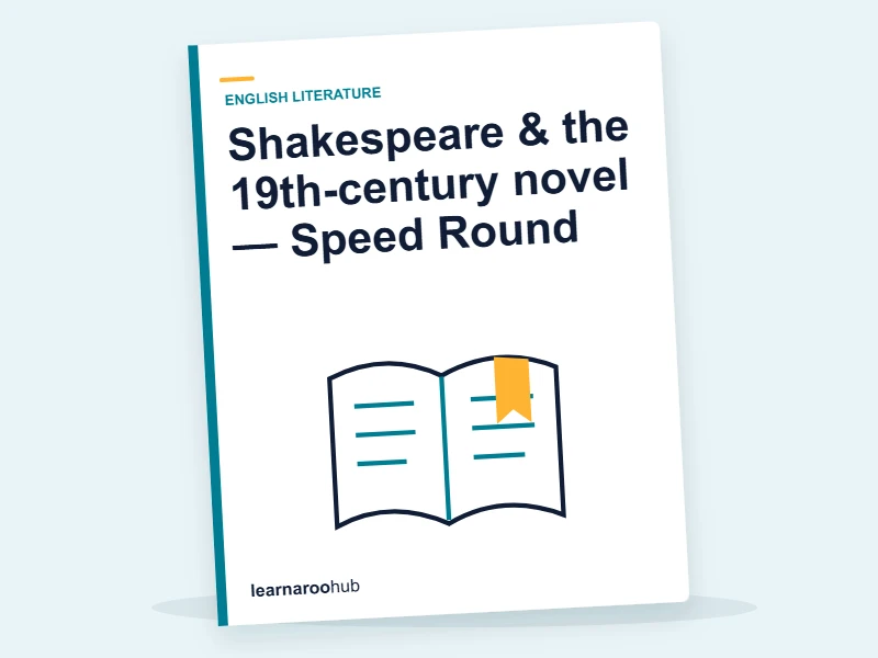 Shakespeare & the 19th-century novel — Speed Round — quiz cover