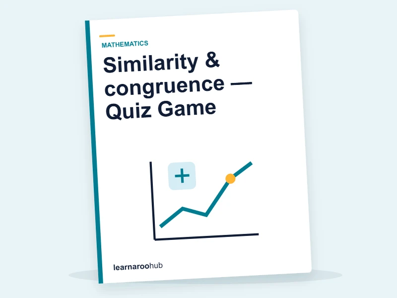 Similarity & congruence — Quiz Game — quiz cover