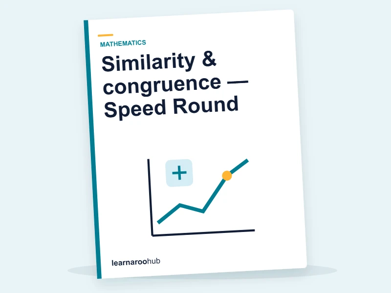 Similarity & congruence — Speed Round — quiz cover