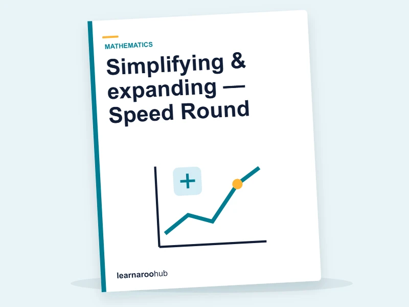 Simplifying & expanding — Speed Round — quiz cover