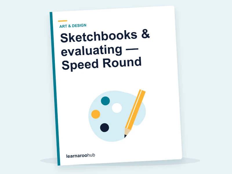 Sketchbooks & evaluating — Speed Round — quiz cover