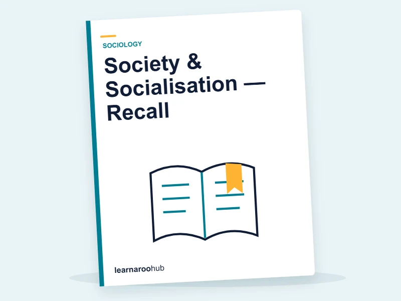 Society & Socialisation — Recall — quiz cover