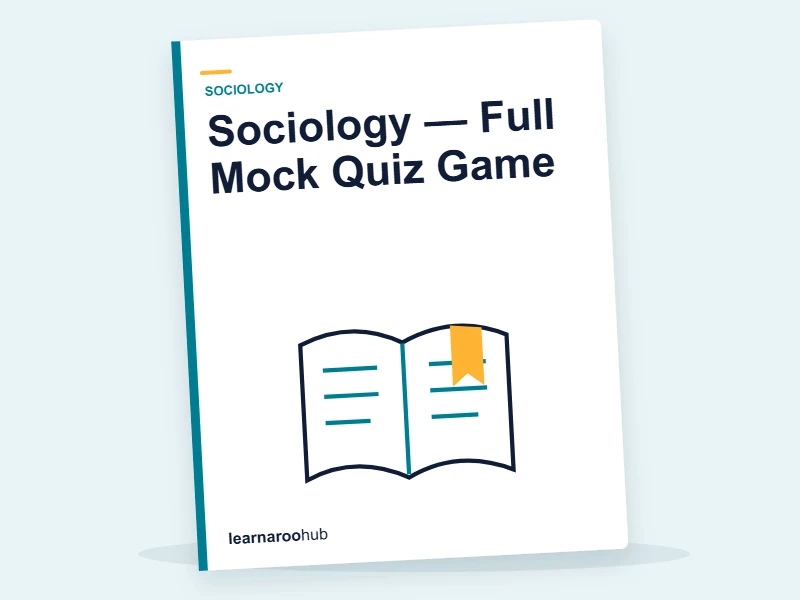 Sociology — Full Mock Quiz Game — quiz cover