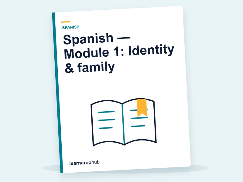 Spanish — Module 1: Identity & family — e-learning module cover