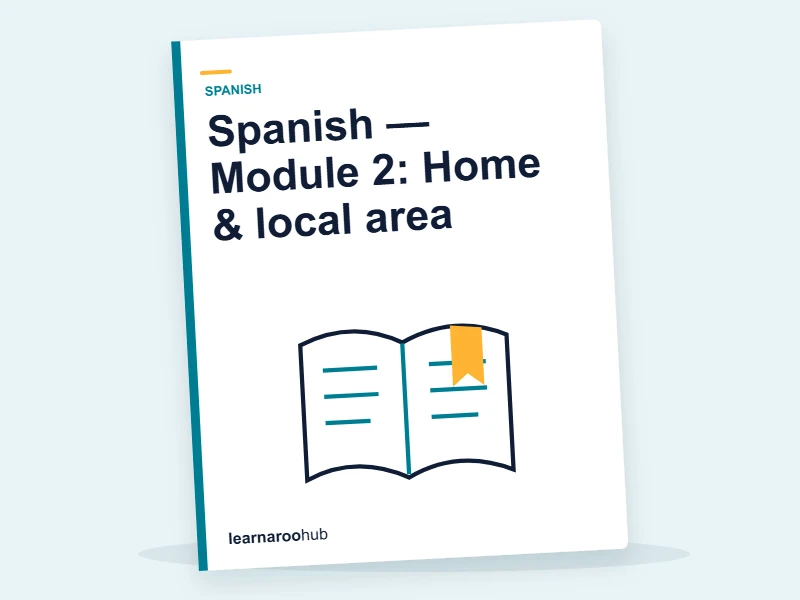 Spanish — Module 2: Home & local area — e-learning module cover