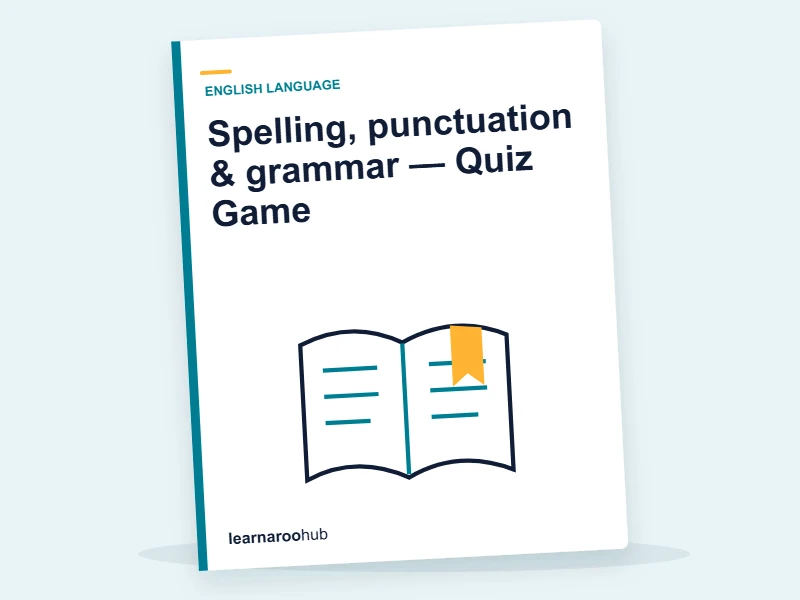 Spelling, punctuation & grammar — Quiz Game — quiz cover