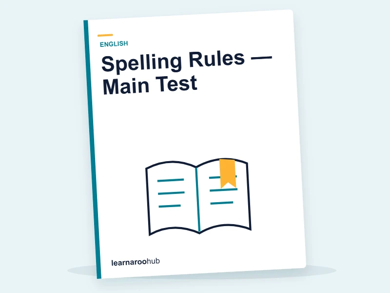 Spelling Rules — Main Test — quiz cover