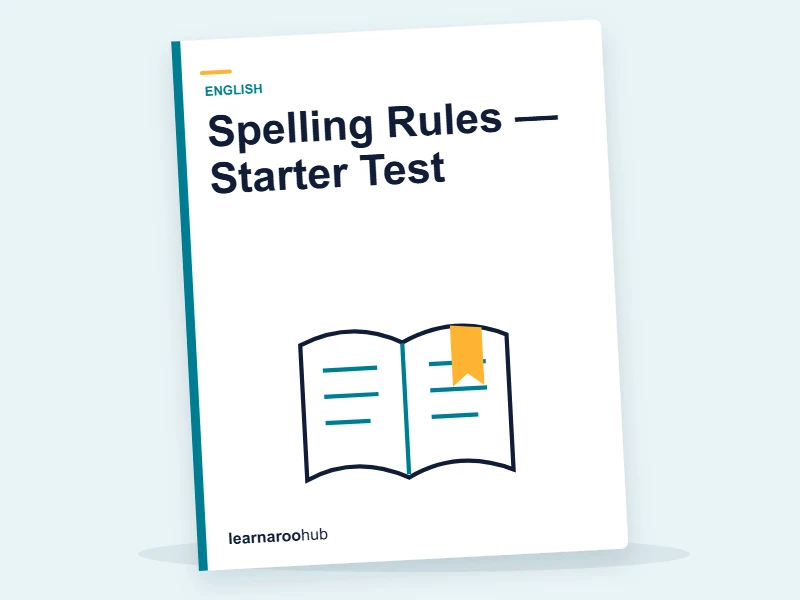 Spelling Rules — Starter Test — quiz cover