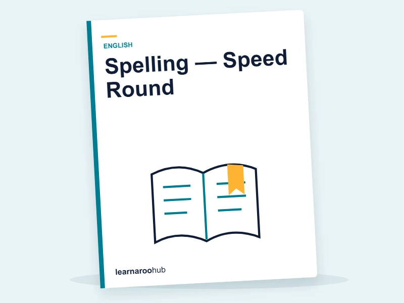 Spelling — Speed Round — quiz cover