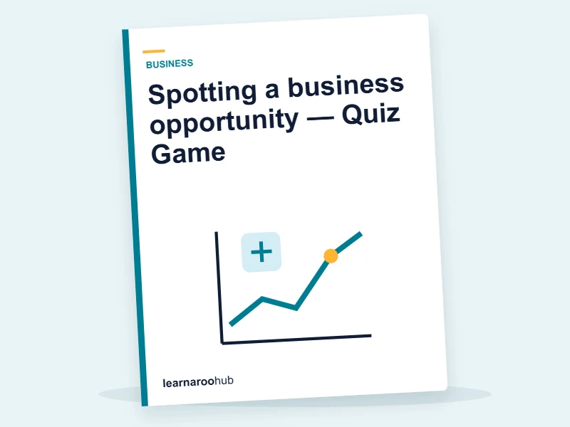 Spotting a business opportunity — Quiz Game — quiz cover