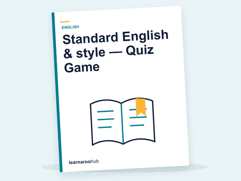 Standard English & style — Quiz Game — quiz cover