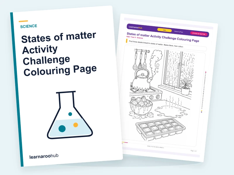 States of matter Activity Challenge Colouring Page — colouring sheets cover