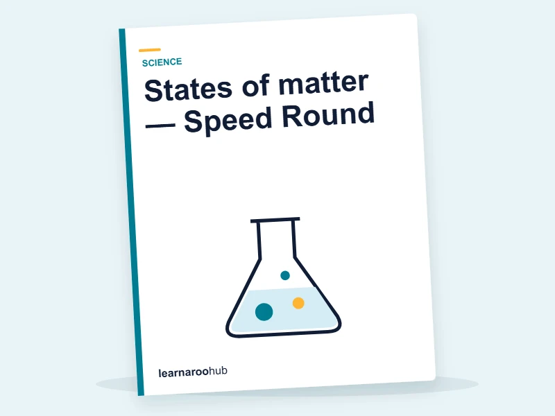 States of matter — Speed Round — quiz cover