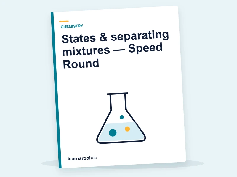 States & separating mixtures — Speed Round — quiz cover