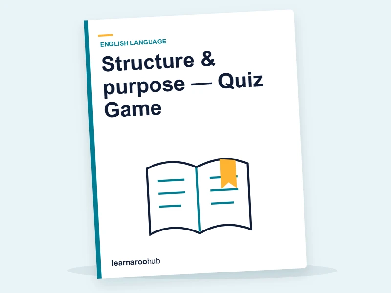 Structure & purpose — Quiz Game — quiz cover