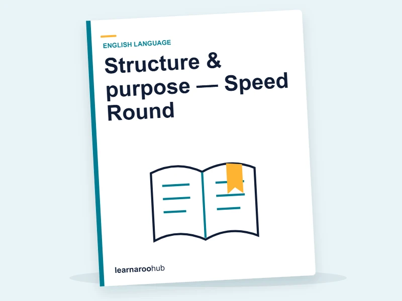 Structure & purpose — Speed Round — quiz cover
