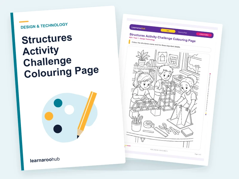 Structures Activity Challenge Colouring Page — colouring sheets cover