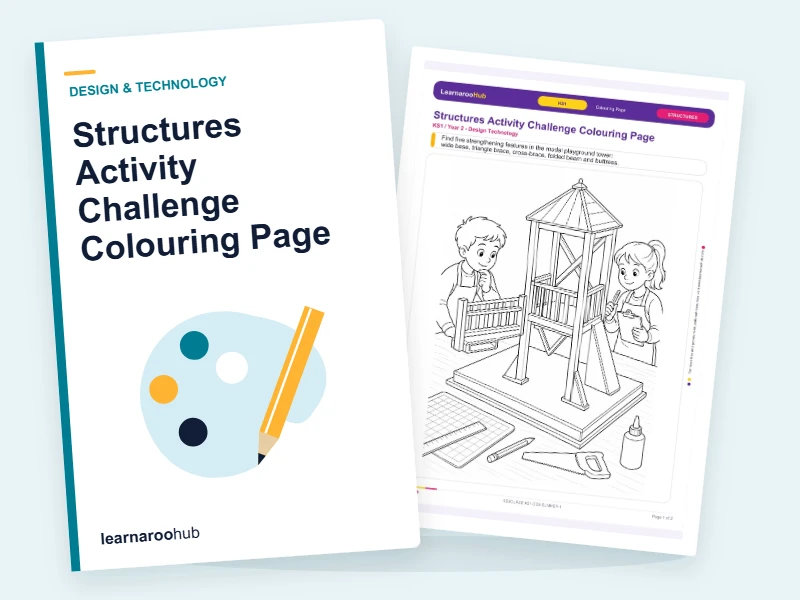 Structures Activity Challenge Colouring Page — colouring sheets cover