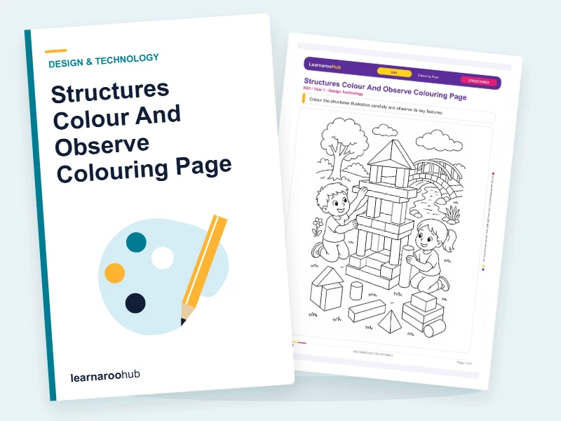 Structures Colour And Observe Colouring Page — colouring sheets cover
