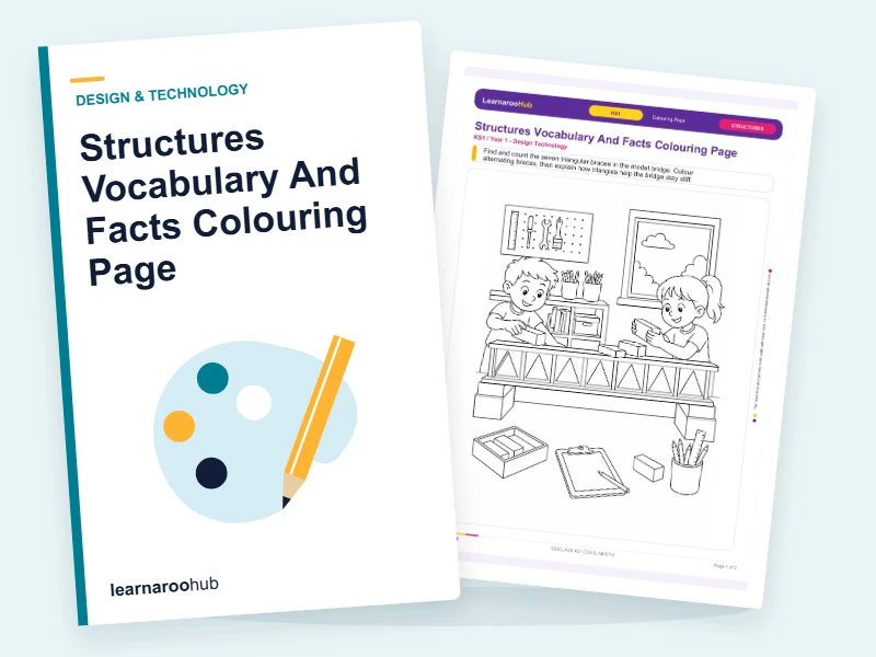 Structures Vocabulary And Facts Colouring Page — colouring sheets cover