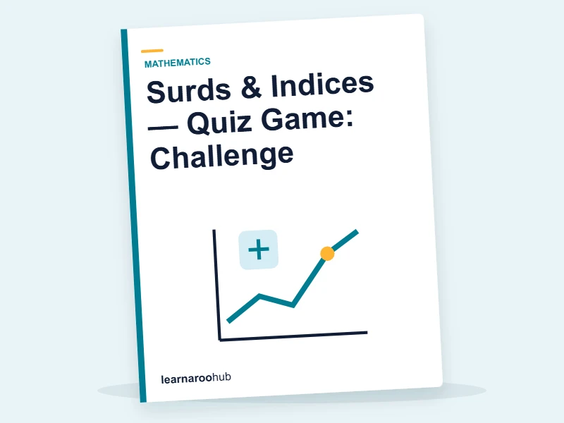 Surds & Indices — Quiz Game: Challenge — quiz cover