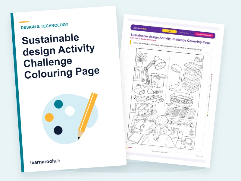 Sustainable design Activity Challenge Colouring Page — colouring sheets cover