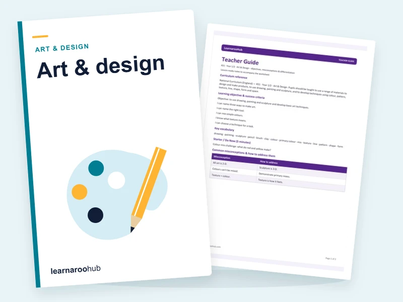 Teacher Pack: KS1 Art & Design — printable / pdf cover