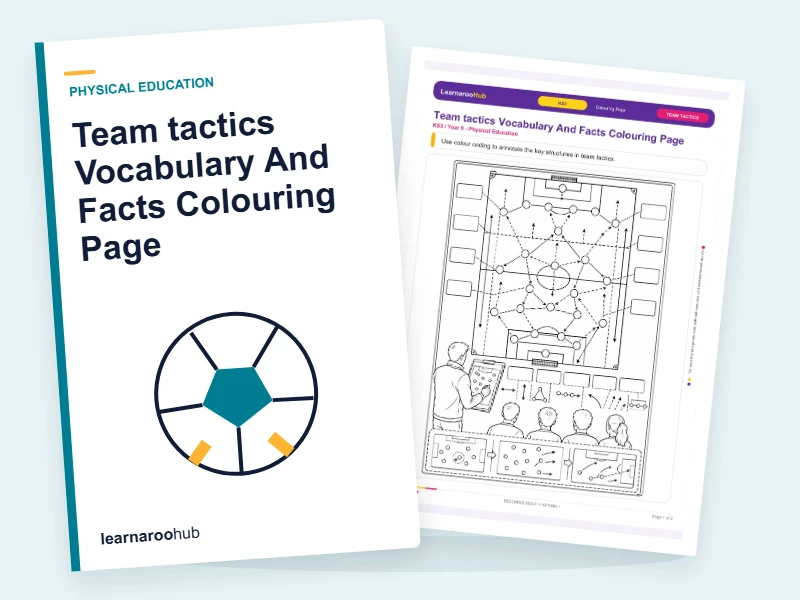 Team tactics Vocabulary And Facts Colouring Page — colouring sheets cover