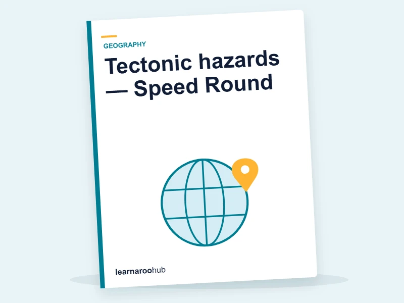 Tectonic hazards — Speed Round — quiz cover