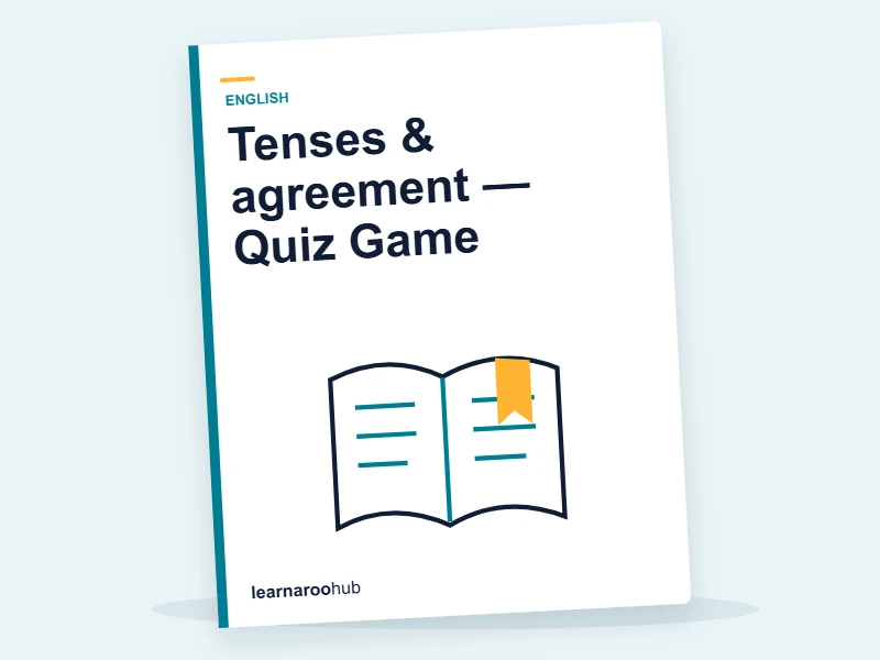 Tenses & agreement — Quiz Game — quiz cover