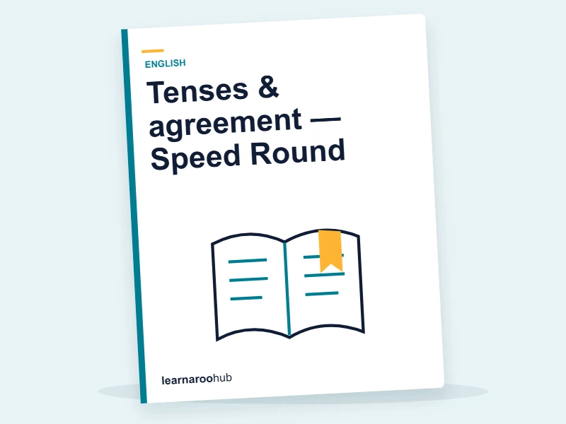 Tenses & agreement — Speed Round — quiz cover