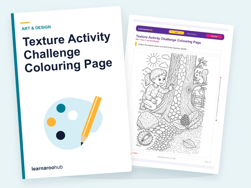 Texture Activity Challenge Colouring Page — colouring sheets cover