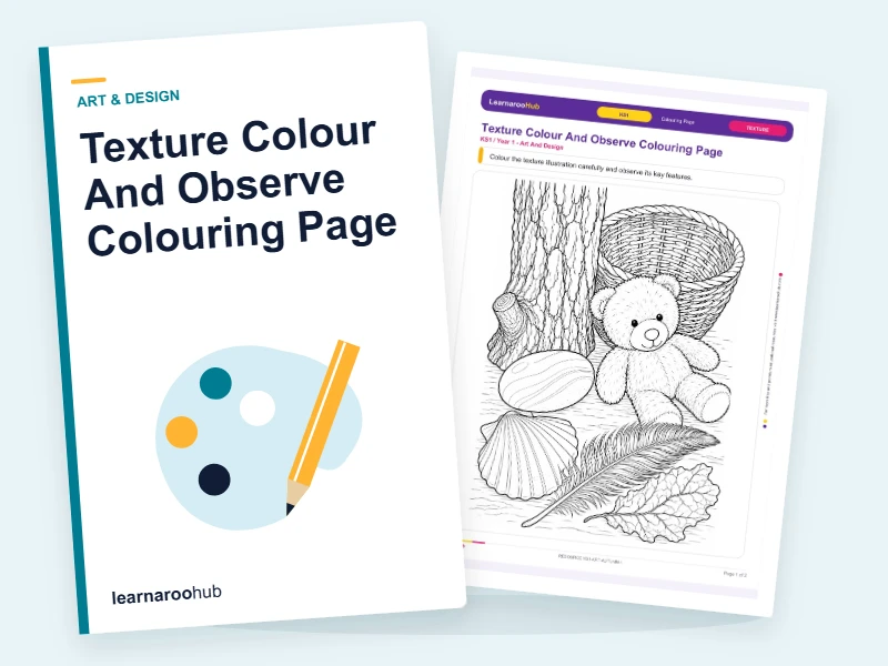 Texture Colour And Observe Colouring Page — colouring sheets cover