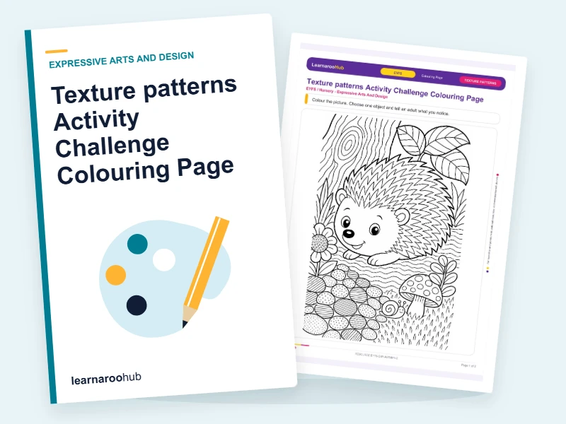 Texture patterns Activity Challenge Colouring Page — colouring sheets cover