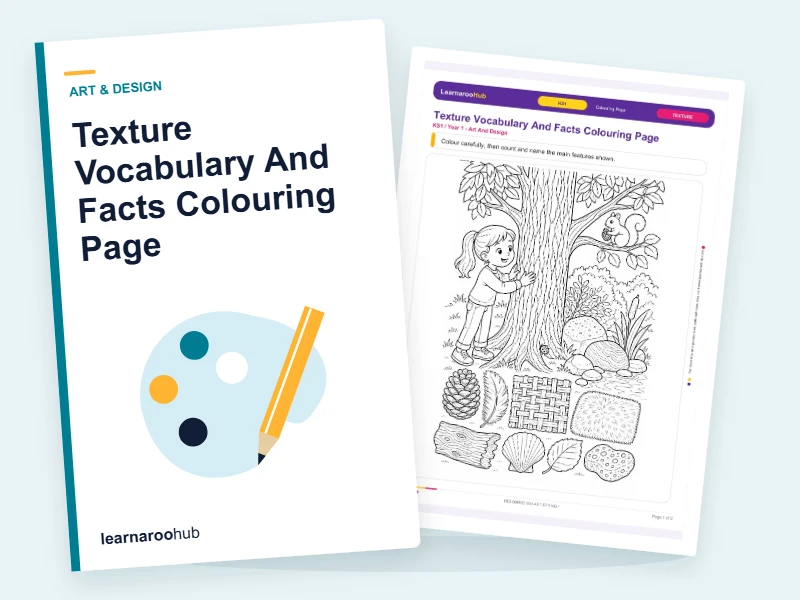 Texture Vocabulary And Facts Colouring Page — colouring sheets cover