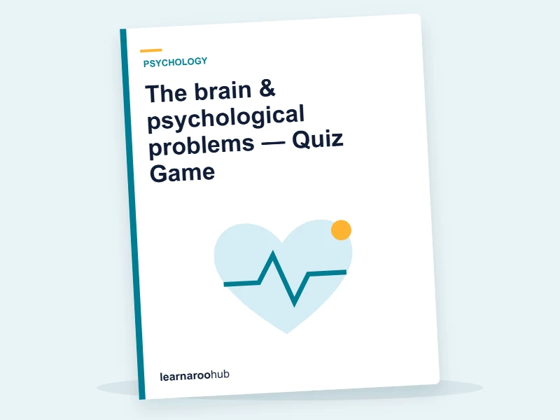 The brain & psychological problems — Quiz Game — quiz cover