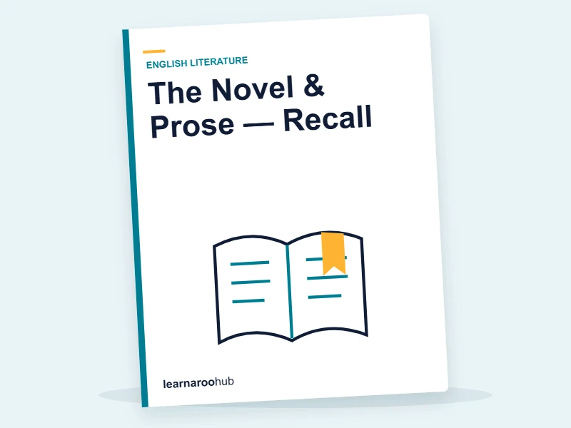 The Novel & Prose — Recall — quiz cover