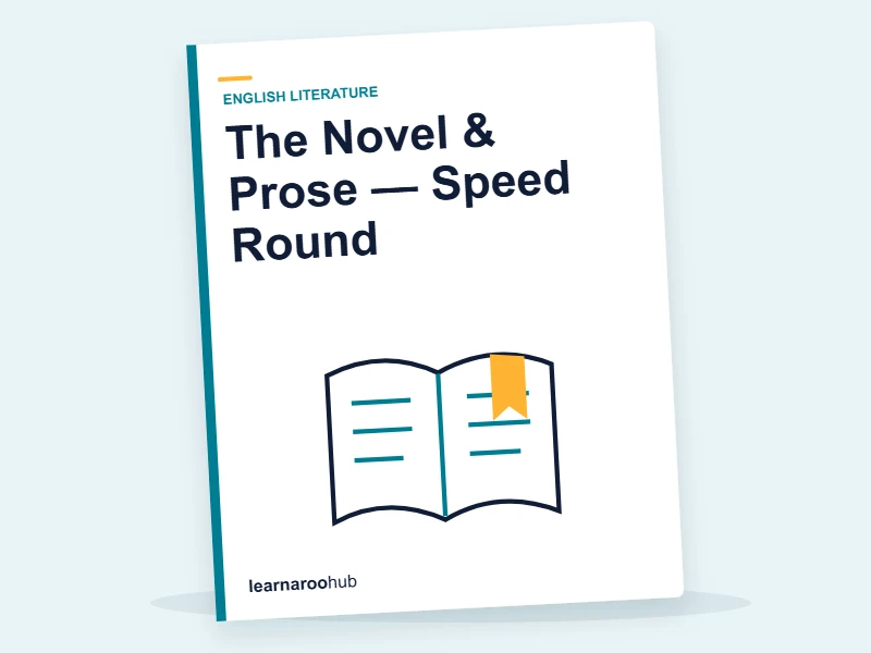 The Novel & Prose — Speed Round — quiz cover