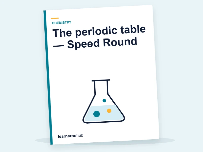 The periodic table — Speed Round — quiz cover