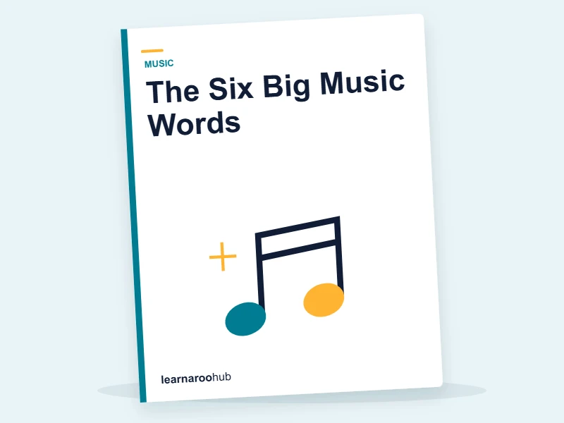 The Six Big Music Words — e-learning module cover