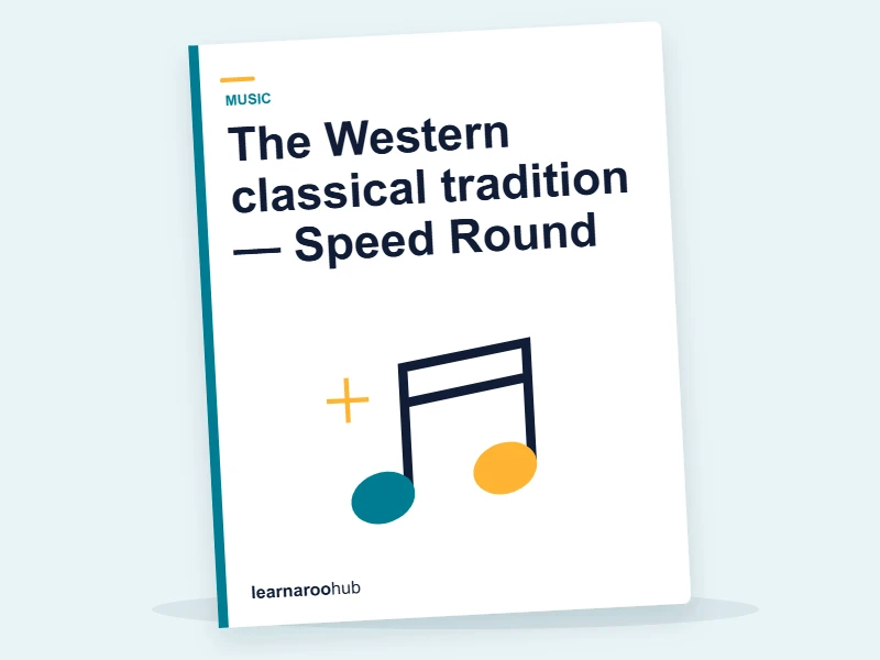 The Western classical tradition — Speed Round — quiz cover