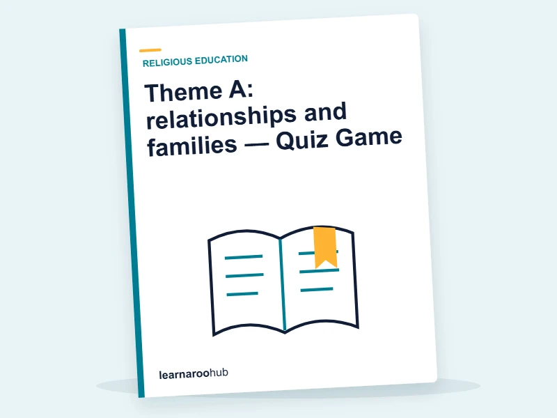 Theme A: relationships and families — Quiz Game — quiz cover