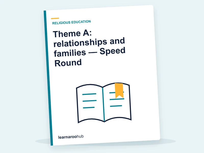Theme A: relationships and families — Speed Round — quiz cover